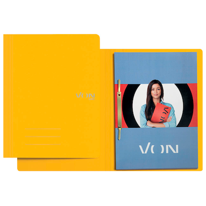 Artikelbild 3 für VON LEITZ Schnellhefter Karton gelb DIN A4, 1 St., Artikelnummer 635948