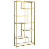 Artikelbild 1 für VASAGLE Bücherregal gold 80,0 x 30,0 x 180,0 cm, 1 St., Artikelnummer 760056