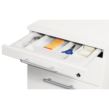 Artikelbild 9 für HAMMERBACHER Sira Rollcontainer weiß 3 Auszüge 42,8 x 58,0 x 59,0 cm, Artikelnummer 642431