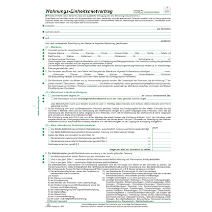 Artikelbild für RNK-Verlag 599/10 Mietverträge für Wohnungen, 10 St., Artikelnummer 622264