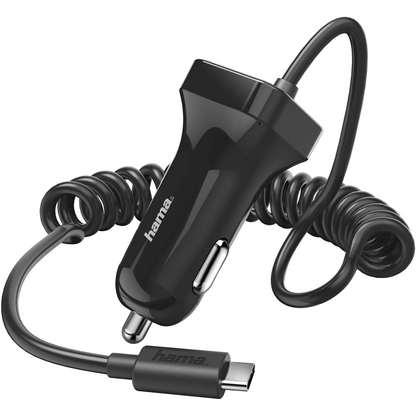 Artikelbild für hama Kfz-Ladekabel schwarz, Kabellänge: 1,0 m, 12 Watt, Artikelnummer 814552
