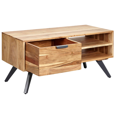 Artikelbild für WOHNLING Couchtisch rechteckig Holz akazie 95,0 x 45,0 x 45,0 cm, 1 St., Artikelnummer 438521