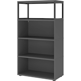 Artikelbild 1 für HAMMERBACHER Aktenregal FlexWall grafit 80,0 x 40,0 x 145,0 cm, 1 St., Artikelnummer 954166