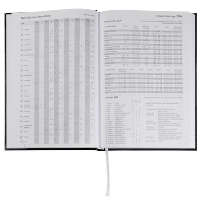 Artikelbild 4 für büroplus Buchkalender Tagesplaner 2026 Schwarz, 1 St., Artikelnummer 550789