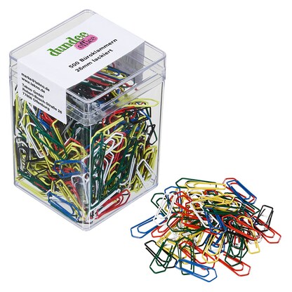 Artikelbild für dundee Büroklammern farbsortiert lackiert, 500 St., Artikelnummer 422487