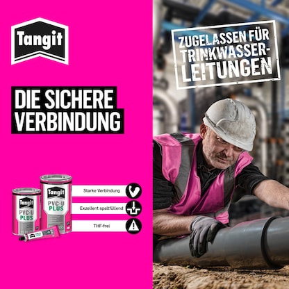 Artikelbild 9 für Tangit PVC-U PLUS Spezialkleber 125,0 g, 1 St., Artikelnummer 724678