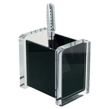 Artikelbild 1 für WEDO Stiftehalter Acryl Exklusiv glasklar/schwarz Acryl 9,4 x 6,5 x 9,4 cm, Artikelnummer 270025