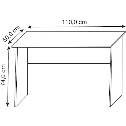Artikelbild 2 für VCM my office Masola Maxi Schreibtisch sonoma-eiche rechteckig, Wangen-Gestell weiß 110,0 x 50,0 cm, Artikelnummer 996801