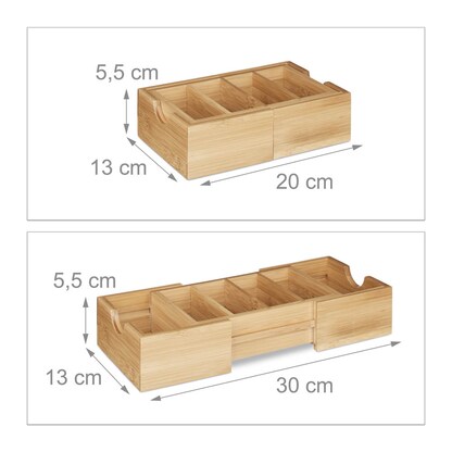 Artikelbild 6 für relaxdays Karteikasten DIN A8 braun ohne Deckel, Artikelnummer 516190