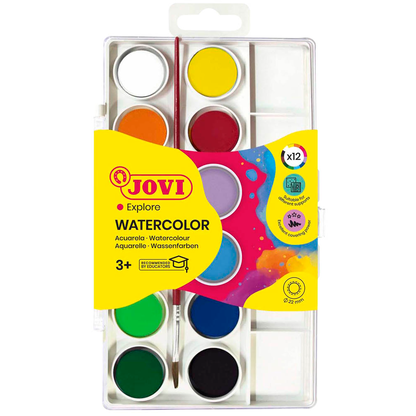 Artikelbild für JOVI Wasserfarbkasten 12 Farben, Artikelnummer 392502
