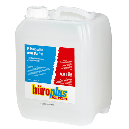 Artikelbild 3 für büroplus ohne Parfum Flüssigseife 5,0 l, Artikelnummer 423374