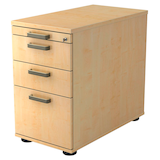 Artikelbild 1 für HAMMERBACHER SC40 Standcontainer ahorn 4 Auszüge Kunststoff-Relinggriff silber 42,8 x 80,0 x 72,0 - 76,0 cm, Artikelnummer 860515