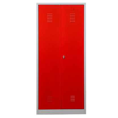 Artikelbild 2 für Gürkan Spind lichtgrau, feuerrot 103934, 1 Schließfach 80,0 x 50,0 x 180,0 cm, Artikelnummer 560342