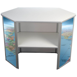 Artikelbild 1 für update displays Messetheke gerade, weiß 122,5 x 55,0 x 93,0 cm, Artikelnummer 646719