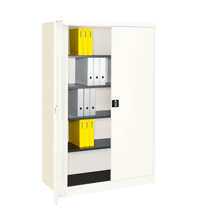 Artikelbild für mauser Stahlschrank entero BF6 - 12 - 9010/9010 reinweiß 4 Fachböden 120,0 x 60,0 x 195,0 cm, aufgebaut, 1 St., Artikelnummer 258645