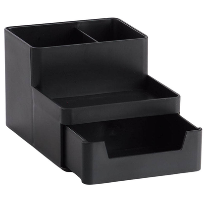 Artikelbild 3 für Zeller Schreibtisch-Organizer Utensilien schwarz Kunststoff 4 Fächer 15,3 x 11,2 x 9,3 cm, Artikelnummer 165169