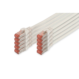 Artikelbild 1 für DIGITUS RJ45-Stecker/RJ-45 Stecker Netzwerkkabel DK-1644-050-WH-10 5,0 m weiß, 10 St., Artikelnummer 381859