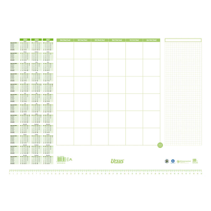 Artikelbild für Ursus Schreibtischunterlage weiß/grün Papier 52,5 x 37,5 cm, 30 Blatt, Artikelnummer 606780