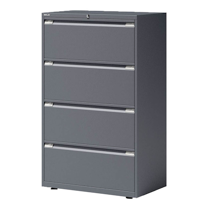 Artikelbild 4 für BISLEY Essentials Hängeregistraturschrank anthrazit 4 Schubladen 80,0 x 47,0 x 130,0 cm, 1 St., Artikelnummer 452868