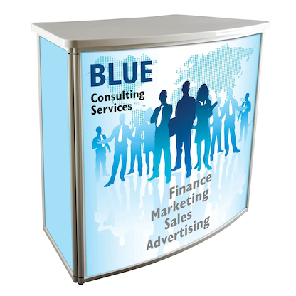 Artikelbild 3 für update displays Messetheke gerade, weiß 80,0 x 47,0 x 93,0 cm, Artikelnummer 646733