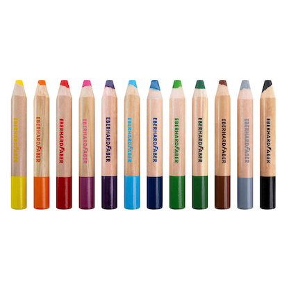 Artikelbild für EBERHARD FABER Jumbo MiniMaxi 3in1 Buntstifte farbsortiert, 12 St., Artikelnummer 100087