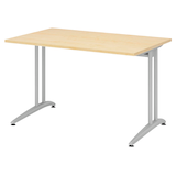 Artikelbild 1 für HAMMERBACHER BS12 Schreibtisch ahorn rechteckig, C-Fuß-Gestell silber 120,0 x 80,0 cm, Artikelnummer 866184