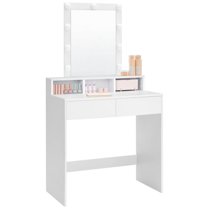 Artikelbild 3 für VASAGLE Schminktisch rechteckig Melamin, Spanplatte weiß 80,0 x 40,0 x 145,0 cm, 1 St., Artikelnummer 439057