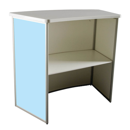 Artikelbild für update displays Messetheke gerade, weiß 80,0 x 47,0 x 93,0 cm, Artikelnummer 646733