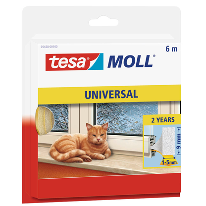 Artikelbild für tesa tesamoll® UNIVERSAL Schaumstoff Fenster-Dichtungsband weiß 9,0 mm x 6,0 m 1 St., Artikelnummer 558482