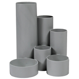 Artikelbild 1 für M&M Stiftehalter Schreibtisch-Boy grigio (hellgrau) Polystyrol 6 Fächer 12,9 x 13,9 x 14,7 cm, Artikelnummer 326829