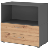 Artikelbild 1 für HAMMERBACHER Regalschrank FlexWall, VFW28S2KG/G/R/BS grafit, asteiche 80,0 x 40,0 x 74,6 cm, 1 St., Artikelnummer 950273