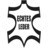 Kontur einer Lederhaut mit dem Schriftzug „ECHTES LEDER“ in der Mitte – weist echtes Leder aus.