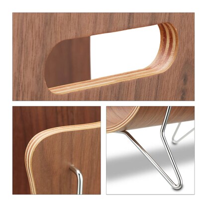 Artikelbild 3 für relaxdays Zeitungsständer 10021238_0 braun Holz, DIN A4 quer, Artikelnummer 473791