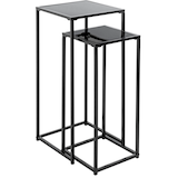 Artikelbild 1 für HAKU Möbel Pflanzenständer-Set Metall schwarz, 1 Set, Artikelnummer 853834