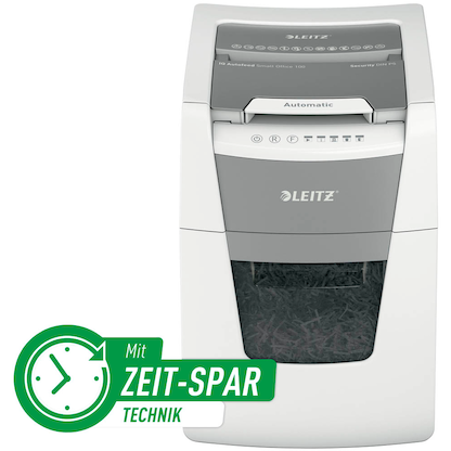 Artikelbild 15 für LEITZ IQ Autofeed Small Office 100 Aktenvernichter mit Partikelschnitt P-5, 2 x 15 mm, bis 100 Blatt, weiß, Artikelnummer 267151