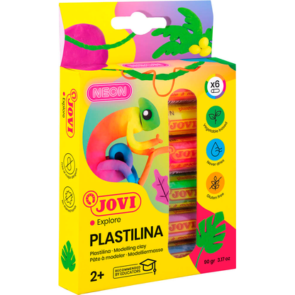 Artikelbild 2 für JOVI Knete PLASTILINA farbsortiert, 6 Farben je 15,0 g, Artikelnummer 392524
