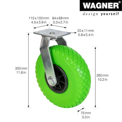 Artikelbild 2 für WAGNER® design yourself Schwerlast-Lenkrolle RO 8266 grün, Artikelnummer 419269