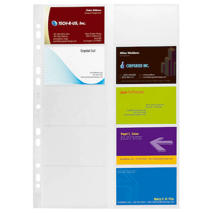 Artikelbild 2 für DURABLE Visitenkartenhüllen DIN A4 transparent glatt 0,10 mm, 10 St., Artikelnummer 130328