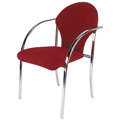 Artikelbild 3 für Nowy Styl Besucherstühle VISA CHROM bordeaux Kunststoff, 2 St., Artikelnummer 783047