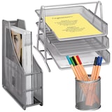 Artikelbild 1 für Zeller Schreibtischset Meshline silber, Artikelnummer 671178