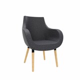 Artikelbild 1 für fm Besuchersessel Pirum anthrazit buche, gebeizt Stoff 71,0 x 72,0 x 87,0 cm, 1 St., Artikelnummer 448229