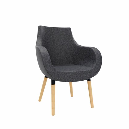 Artikelbild für fm Besuchersessel Pirum anthrazit buche, gebeizt Stoff 71,0 x 72,0 x 87,0 cm, 1 St., Artikelnummer 448229