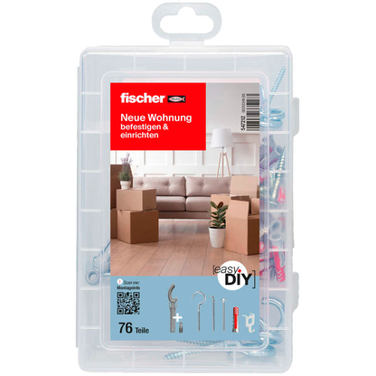 Artikelbild 4 für fischer easyDIY Box Neue Wohnung 547212 Dübel- und Schrauben-Sortiment, 76-teilig, Artikelnummer 480149