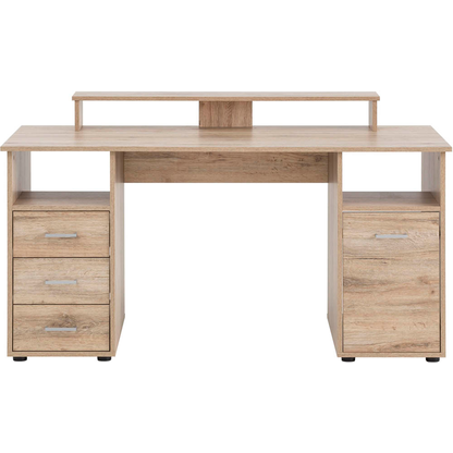 Artikelbild 6 für MÖBELPARTNER Niels light Schreibtisch wildeiche rechteckig, Wangen-Gestell eiche 150,0 x 70,0 cm, Artikelnummer 650343