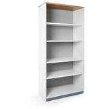 Artikelbild 1 für rocada Aktenregal weiß/eiche 90,0 x 45,0 x 195,0 cm, 1 St., Artikelnummer 117877