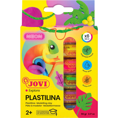 Artikelbild 3 für JOVI Knete PLASTILINA farbsortiert, 6 Farben je 15,0 g, Artikelnummer 392524