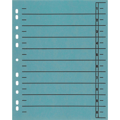 Artikelbild für Wekre Trennblätter DIN A4 0-9 blau, 230 g/m², 100 Blatt, Artikelnummer 630457