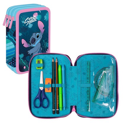 Artikelbild für CoolPack Federmäppchen befüllt Jumper 3 Disney Stitch Motiv, 23,0 x 10,0 cm, Artikelnummer 663532
