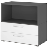 Artikelbild 1 für HAMMERBACHER Regalschrank FlexWall, VFW28S2KG/G/W/BS grafit, weiß 80,0 x 40,0 x 74,6 cm, 1 St., Artikelnummer 950057