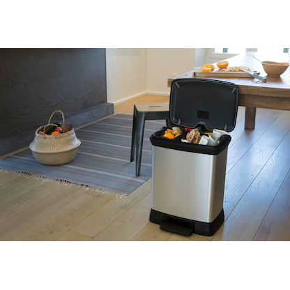 Artikelbild 3 für curver DECOBIN DUO Mülltrenner 10,0 + 18,0 l silbermetallic, 1 St., Artikelnummer 701115